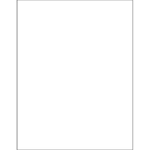 Officespace 8.5 x 11 in. Glossy White Rectangle Laser Labels, 100PK OF3352614 - main